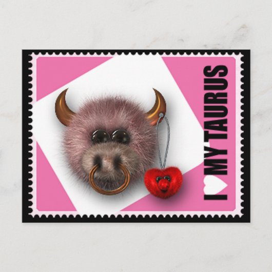 Ich Liebe meine Taurus Postkarte (Vorderseite)