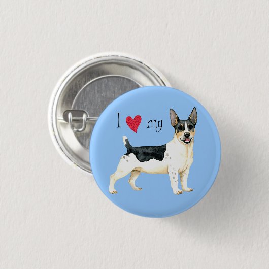 Ich Liebe meine Teddy Roosevelt Terrier Button (Vorne & Hinten)