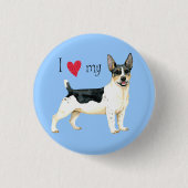 Ich Liebe meine Teddy Roosevelt Terrier Button (Vorderseite)