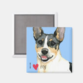 Ich Liebe meine Teddy Roosevelt Terrier Magnet (Vorderseite/Rückseite)