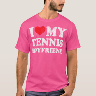 Ich Liebe meine Tennis-Freundin Funny Girlfriend V T-Shirt