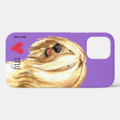 Ich Liebe meine tibetische Terrier Case-Mate iPhone Hülle (Rückseite (Horizontal))