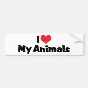 Ich liebe meine Tiere - Tierliebhaber Autoaufkleber