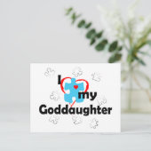 Ich Liebe meine Tochter - Autismus Postkarte (Stehend Vorderseite)