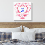 Ich Liebe meine Tochter! Foto Red Hearts Leinwanddruck (Insitu (Schlafzimmer))