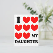 Ich Liebe meine Tochter Postkarte (Stehend Vorderseite)