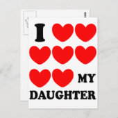 Ich Liebe meine Tochter Postkarte (Vorne/Hinten)