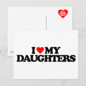 ICH LIEBE MEINE TOCHTER POSTKARTE (Vorne/Hinten)