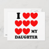 Ich Liebe meine Tochter Postkarte (Vorne/Hinten)