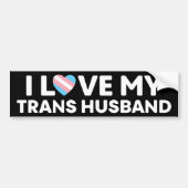 Ich Liebe meine Transgender-Husband-LGBT-Trans-Ehe Autoaufkleber (Vorne)