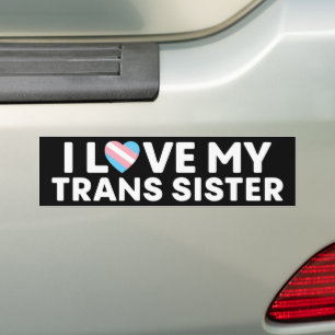 Ich Liebe meine Transgender-Schwester LGBT Trans B Autoaufkleber