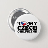 Ich Liebe meine tschechische Freundin Button (Vorne & Hinten)