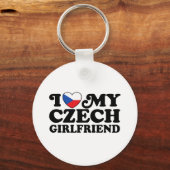 Ich Liebe meine tschechische Freundin Schlüsselanhänger (Vorderseite)
