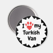 Ich Liebe meine Türkische Van Cat Magnet (Vorderseite/Rückseite)