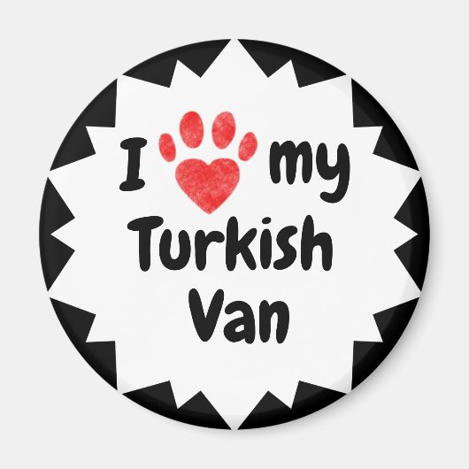 Ich Liebe meine Türkische Van Cat Magnet (Vorne)