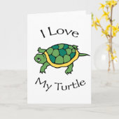 Ich Liebe meine Turtle Karte (Gelbe Blume)