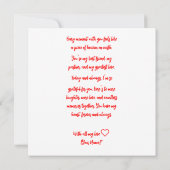 Ich Liebe meine Valentine Special Valentinstag Ges Einladung (Rückseite)