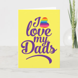 Ich liebe meine Väter - LGBTQ Vater's Day Pride Karte