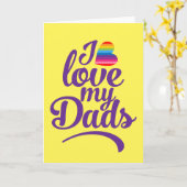 Ich Liebe meine Väter - LGBTQ Vatertag Karte (Gelbe Blume)