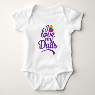Ich Liebe meine Väter - LGBTQ Vatertagspass Baby Strampler