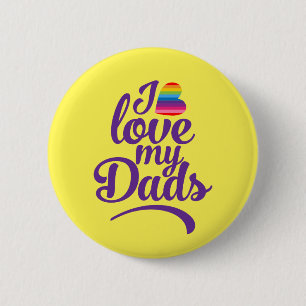 Ich Liebe meine Väter - LGBTQ Vatertagspass Button
