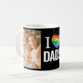 Ich Liebe meine Väter | Rainbow Heart Fathers Day Kaffeetasse (Vorderseite Links)