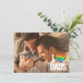 Ich Liebe meine Väter | Rainbow Heart Pride Fathda (Stehend Vorderseite)