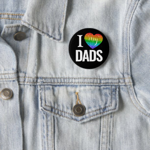 Ich Liebe meine Väter Rainbow Heart Pride Fathda Button