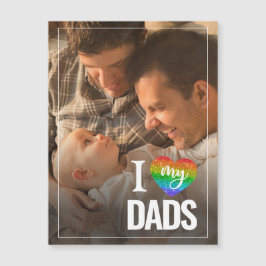 Ich Liebe meine Väter | Rainbow Heart Pride Vatert Magnetkarte