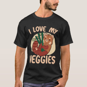 Ich Liebe meine Veggies Red Panda Bear Whisperer W T-Shirt