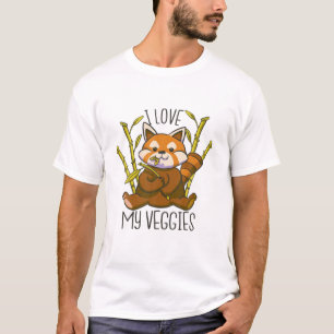 Ich Liebe meine Veggies Red Panda T-Shirt