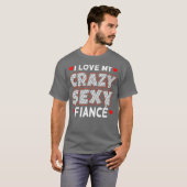 Ich Liebe meine Verlobte Funny Verlobt Fiancee Gra T-Shirt (Vorne ganz)
