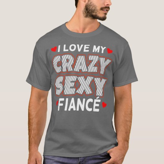 Ich Liebe meine Verlobte Funny Verlobt Fiancee Gra T-Shirt (Vorderseite)