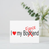 Ich Liebe meine Verlobte Postkarte (Stehend Vorderseite)