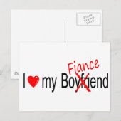 Ich Liebe meine Verlobte Postkarte (Vorne/Hinten)