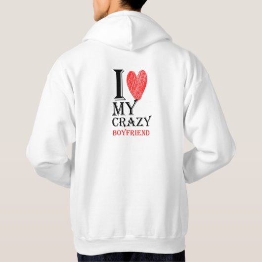 Ich Liebe meine verrückte Freundin Purview mit rot Hoodie (Rückseite)
