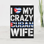 Ich liebe meine verrückte kubanische Frau Lustiger Karte (Vorderseite)