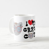 Ich Liebe meine verrückten Katzen! Tasse (Vorderseite Links)