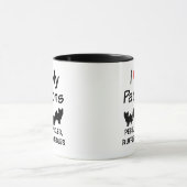 Ich Liebe meine Vier Papillon Hunde Tasse (Zentrum)