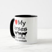 Ich Liebe meine vier Pferde Tasse (Vorderseite Links)