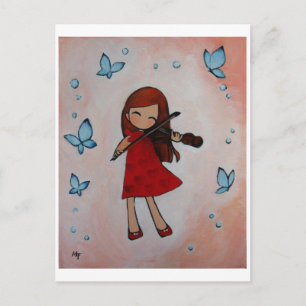 Ich Liebe meine Violine Postkarte