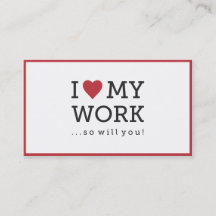 Ich Liebe meine Visitenkarte