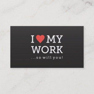 Ich Liebe meine Visitenkarte schwarz