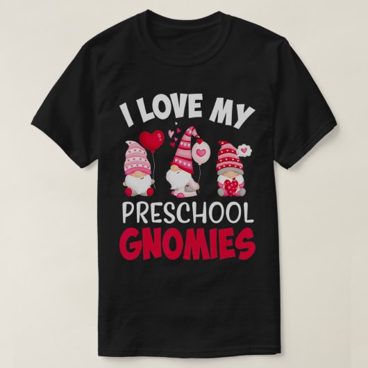 Ich Liebe meine Vorschule Nomenklatur Niedlichen V T-Shirt (Design vorne)