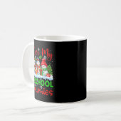 Ich Liebe meine Vorschule Snowmies Weihnachtslehre Kaffeetasse (Vorderseite Links)
