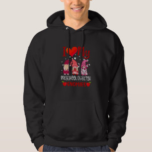 Ich liebe meine Vorschulleiter-Gnomi-Valentinstags Hoodie