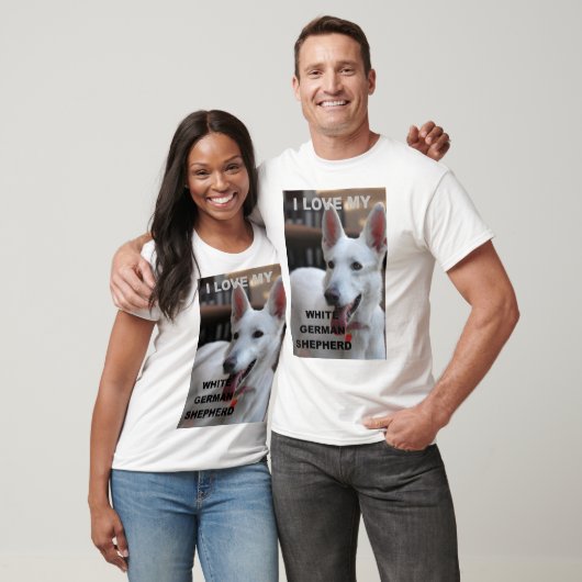 Ich Liebe meine weiße deutsche Hirte T-Shirt (Unisex)
