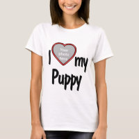 Ich Liebe meine Welpe Niedlich Red Heart Dog Besit