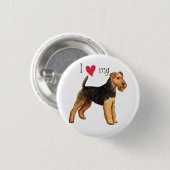 Ich Liebe meine Welsh Terrier Button (Vorne & Hinten)