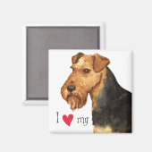 Ich Liebe meine Welsh Terrier Magnet (Vorderseite/Rückseite)